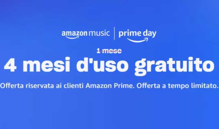 Amazon Prime Music Unlimited gratis per 4 mesi