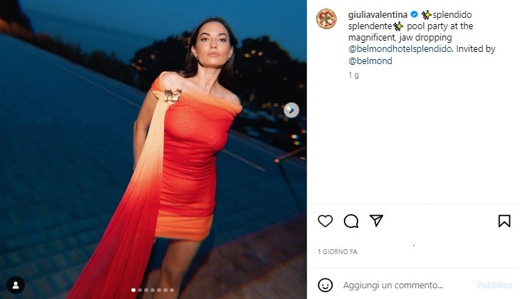 Giulia Valentina abito rosso mini
